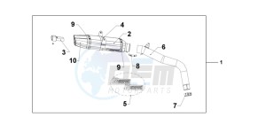 CBR600RRB drawing TITANIUM SLIPON EXHAUST CBR600