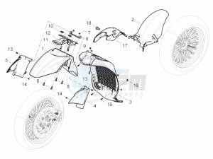 Beverly 125 RST 4T 4V ie E3 drawing Wheel huosing - Mudguard