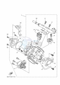 YFM700FWAD GRIZZLY 700 EPS (BLTL) drawing THROTTLE BODY ASSY 1