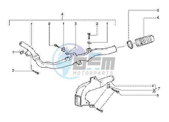 Belt cooling tube - Intake tube