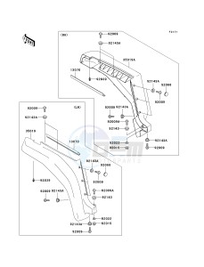 KAF620 G MULE 3000 (G1-G5) MULE 3000 drawing FRONT FENDER-- S- --- KAF620-G1- -