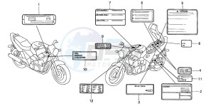 CB500 drawing CAUTION LABEL