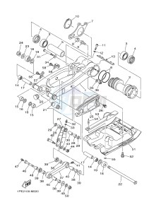 YFM700R YFM70RSBH RAPTOR 700R (2LSB) drawing REAR ARM