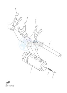 WR250R (BN32 BN31 BN33) drawing SHIFT CAM & FORK