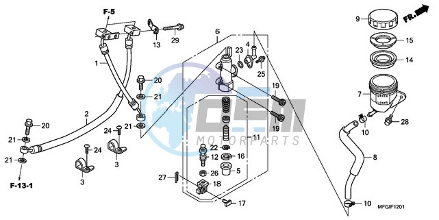 REAR BRAKE MASTER CYLINDER (CB600FA/FA3)