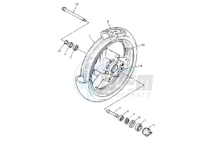 XJ S DIVERSION 900 drawing FRONT WHEEL