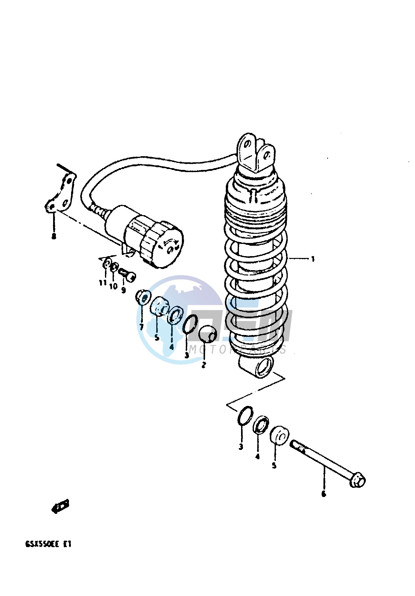 REAR SHOCK ABSORBER (GSX550ESE EFE)