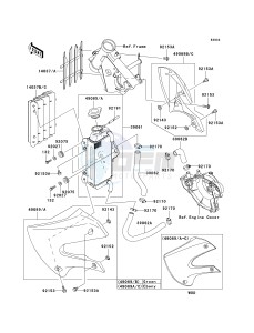 KX 65 A [KX65 MONSTER ENERGY] (A6F - A9FA) A8F drawing RADIATOR