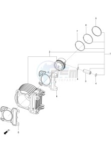 SR 150 4T-3V (EMEA-LATAM) drawing Cylinder-piston-wrist pin, assy