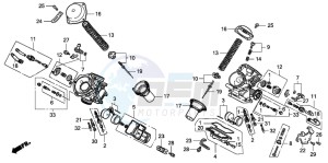 VT750C2 drawing CARBURETOR (COMPONENT PARTS)