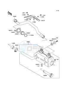 KLF250 KLF250-A3 EU GB drawing Muffler(s)