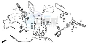 CBF600SA drawing HANDLE LEVER/SWITCH/ CABLE