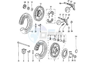 ZENITH LN/LS - 50 cc drawing WHEELS