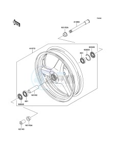 NINJA ZX-12R ZX1200B6F FR GB XX (EU ME A(FRICA) drawing Front Hub