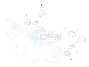 LIBERTY 150 150 IGET 4T 3V IE ABS (NAFTA) drawing Selectors - Switches - Buttons