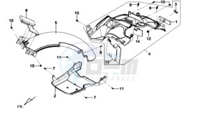 MIO 50 SPORT 25 KMH drawing REAR FENDER - INNER SHIELD - UNDERTAIL