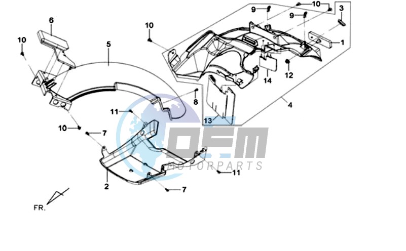 REAR FENDER - INNER SHIELD - UNDERTAIL