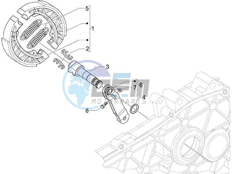 Rear brake - Brake jaw