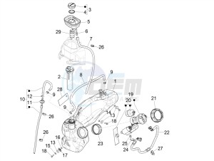 Liberty 50 iGet 4T 3V 25kmh E4 25km/h (EMEA) drawing Fuel tank