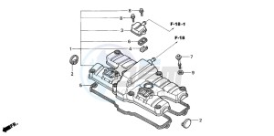 CB1300 CB1300SUPER FOUR drawing CYLINDER HEAD COVER