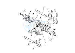 TW 125 drawing SHIFT CAM-FORK