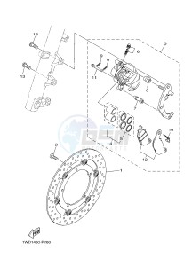 MTN320-A MTN-320-A MT-03 (B9A2) drawing FRONT BRAKE CALIPER