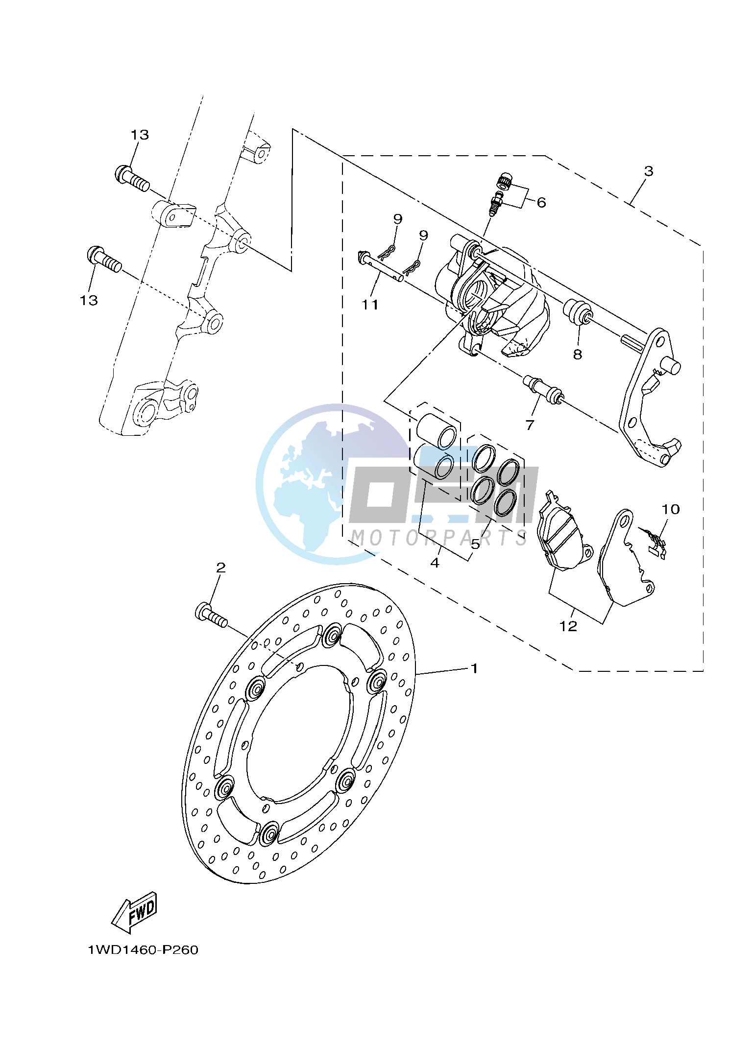 FRONT BRAKE CALIPER