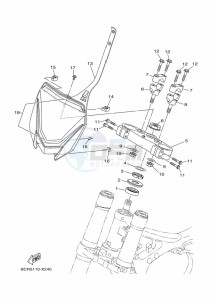 YZ125 (B4X6) drawing STEERING