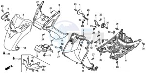 SFX50MM drawing FRONT FENDER/STEP FLOOR