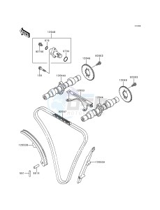 EN 500 A [VULCAN 500] (A1-D5) [VULCAN 500] drawing CAMSHAFTS_TENSIONER