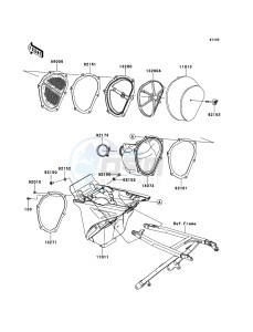 KX250F KX250ZEF EU drawing Air Cleaner