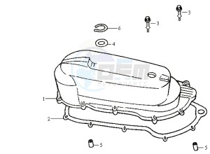 JET ONE 50 drawing CRANKCASE COVER LEFT