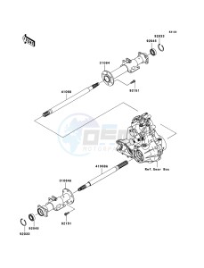 MULE_600 KAF400B7F EU drawing Rear Axle