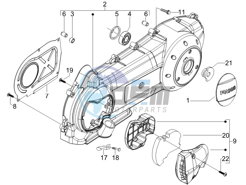 Crankcase cover - Crankcase cooling