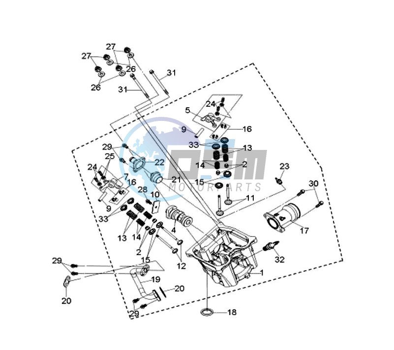 CYLINDER HEAD CPL   / THERMOSTAT