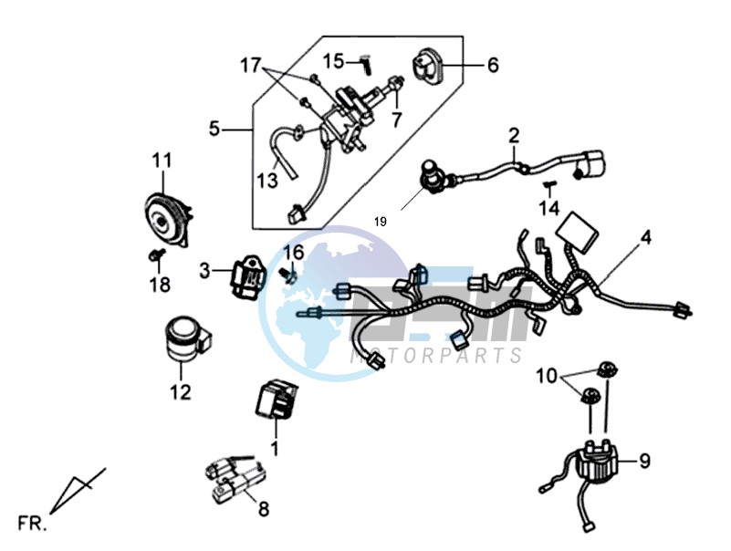 WIRING HARNASS - IGNITION LOCK - CDI UNIT