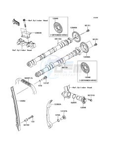 Z1000_ABS ZR1000EBF FR XX (EU ME A(FRICA) drawing Camshaft(s)/Tensioner