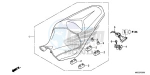 VFR1200FF VFR1200F UK - (E) drawing SEAT