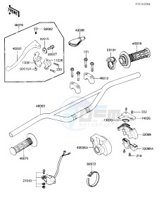 KX 250 C [KX250] (C2) [KX250] drawing HANDLEBAR -- 84 KX250-C2- -