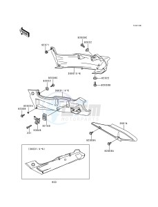 ZX 600 E [NINJA ZX-6] (E4-E6) [NINJA ZX-6] drawing SIDE COVERS_CHAIN COVER -- ZX600-E6- -