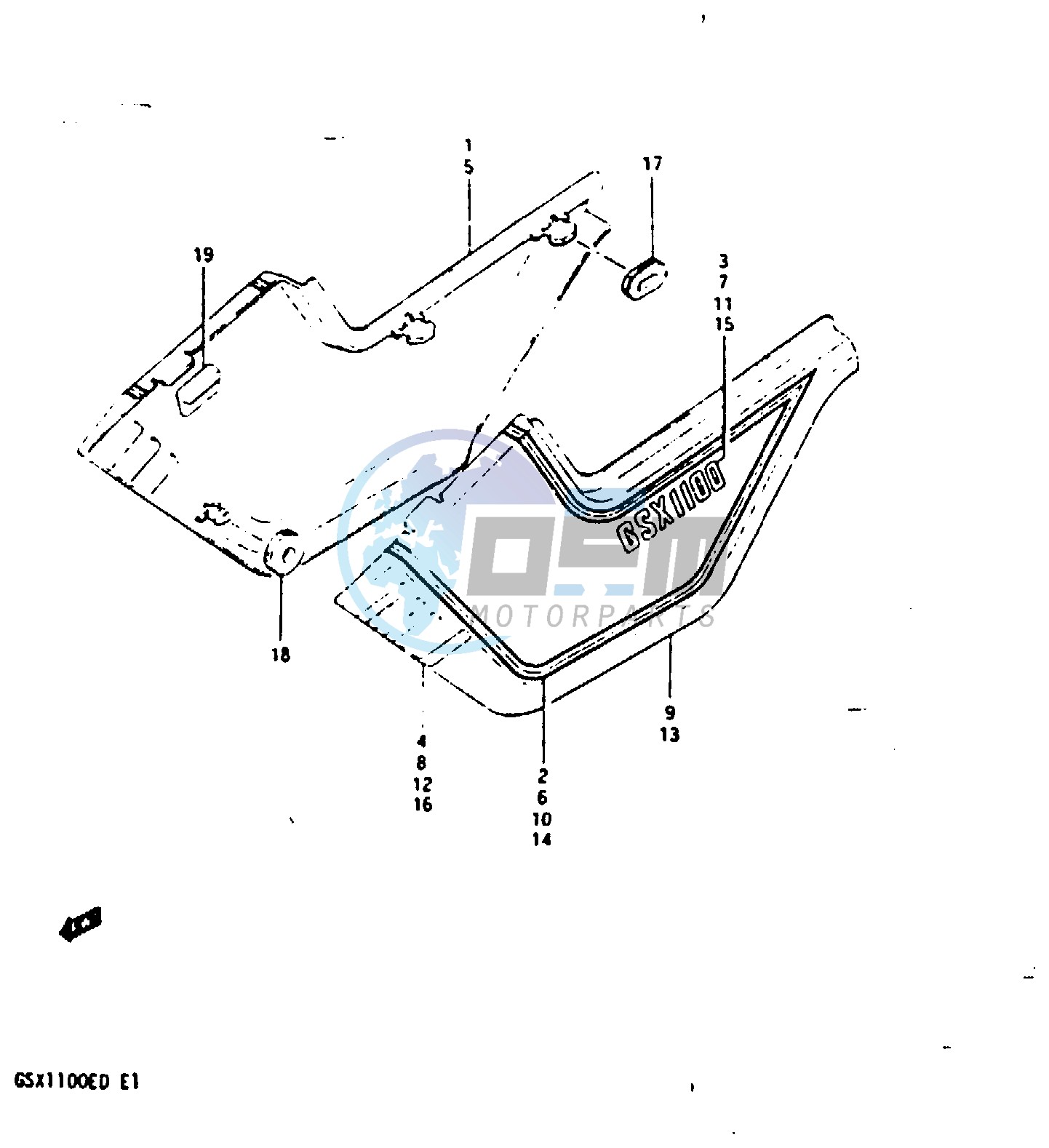 FRAME COVER (GSX1100D)