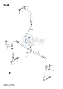 LT-Z400 (E19) drawing FRONT BRAKE HOSE