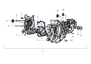 Fly 150 drawing Crankcase