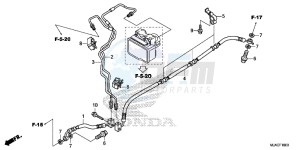 VT750CSE Shadow - VT750CS-E UK - (E) drawing REAR BRAKE HOSE