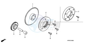 CBR125RWA UK - (E / BLA) drawing STARTING CLUTCH