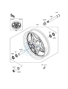 NINJA H2 / NINJA H2 CARBON ZX1000XHF XX (EU ME A(FRICA) drawing Front Hub