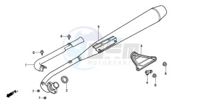 C90CW 70 drawing EXHAUST MUFFLER