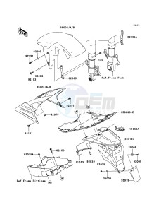 Z1000 ZR1000A6F FR GB XX (EU ME A(FRICA) drawing Fenders