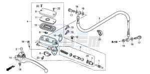 CBF1000T drawing CLUTCH MASTER CYLINDER