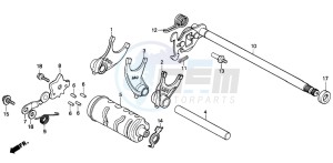 CB250 TWO FIFTY drawing GEARSHIFT DRUM